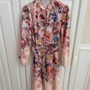 Commense Multicolor Floral Long Sleeve Dress